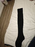 TINGE2双日系韩版过膝袜长筒袜ins潮袜子女韩国堆堆袜高筒袜JK 经典黑+经典黑 2双 均码 加长保暖羊毛长筒袜 5-20度 实拍图