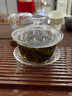 一屋窑一屋窑玻璃盖碗手工吹制耐热功夫茶具加厚碗茶杯套装大号三才盖碗 FH-333LS3 实拍图