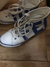 飞跃（Feiyue）官方高帮帆布鞋男士鞋子冬季潮流字母印花休闲运动鞋男女情侣款 白/蓝 41标准尺码 实拍图