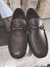 蜘蛛王男鞋休闲皮鞋男士2025春夏季软皮软底鞋子透气时尚真皮豆豆鞋子男 黑色扣件(舒适软牛皮) 39 (245mm) 【全国3000家门店】 实拍图