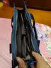 斐格手提包男休闲包包潮男士单肩包斜挎包商务男包情人节公文包男 黑色（送手包套餐） 竖款10英寸 实拍图