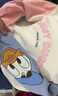 迪士尼（Disney）童装儿童女童卫衣2025年春秋新款圆领装儿童洋气女宝宝上衣 撞色米白-（女童） 120 实拍图