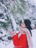 【礼盒装】玖慕(JIUMU)纯羊毛围巾女冬款披肩加厚女士围巾保暖围脖女冬季圣诞生日礼物 SZ006珊瑚粉 实拍图