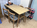 爱派森餐桌小户型家用现代简约餐桌椅休闲快餐厅桌椅组合饭桌长方形 暖白色120*60:一桌两椅 实拍图