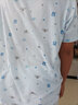 红豆儿童纯棉家居服套装男女中大童短袖网眼夏季睡衣青少年全棉空调服 H4J3321蓝色 165 实拍图