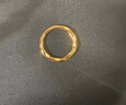 周六福5D硬金黄金戒指女莫比乌斯环生日礼物计价A019631 18号 约1.3g  实拍图