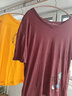 登森奥奥竹节棉短袖女两件2024纯棉T恤女夏新款韩版宽松印花半袖上衣 紫色猫女V领+黄色花环圆领 L 建议110-125斤 实拍图