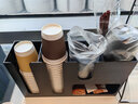 胜佳取杯器亚克力咖啡厅奶茶店吧台置物架收纳架一次性纸杯架橱柜架 黑多功能直三格 实拍图