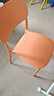 和大人餐椅家用塑料椅子现代简约餐厅饭桌靠背休闲椅北欧洽谈接待餐桌椅 LGF版桔色 加强加厚破损必赔 实拍图
