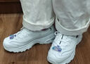 斯凯奇（Skechers）小白熊丨老爹鞋男女同款革面复古潮流休闲学生跑步运动鞋小白鞋 女款-黑标小白熊/WBK 38 实拍图