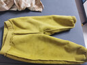 迷你巴拉男童女童仿羊羔毛休闲裤宝宝毛绒儿童长裤【猫绒绒】 橄榄绿40809 100 实拍图
