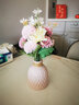 凉笙 粉色清雅仿真花艺套装欧式假花干花束客厅餐桌电视柜摆件家居装饰 粉色花束+粉色花瓶 实拍图