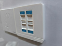 安普康（AMPCOM）网络面板模块六类双口 超6类网线插座单口免打超六类万兆RJ11电话镀金RJ45电脑信息二位网口86型 A86四口 象牙白【不含模块】 实拍图