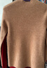 皮尔卡丹（pierre cardin）100%纯羊毛衫女半高领套头毛衣修身百搭羊毛针织打底衫 焦糖色 XL码【建议120-130斤穿】 实拍图