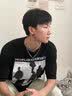 戚小米磨砂耳钉男潮流个性男款耳环单只小众高级感黑色钛钢男士耳扣耳圈 黑色【单只】建议拍两只 实拍图