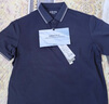 红豆莫代尔桑蚕丝短袖polo衫男夏季凉感透气男士polo翻领抑菌爸爸款 几何标-深藏青B5 XL 180/96A 实拍图