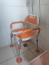 立道老人洗澡椅淋浴椅可折叠洗澡防滑专用椅老年人残疾人日式洗澡神器 【铝合金】3D凹槽-章鱼吸盘防滑垫-暖阳橙tb2 实拍图