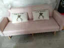 欧柏盛布艺沙发床简约新款科技布猫爪皮双三四人可折叠客厅小户型出租房 粉红色(科技布) 三人位 1.7m *宽0.95米）+抱枕 实拍图