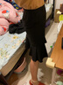 欧贝汐高腰鱼尾裙女新款港味春夏春秋冬季百搭半身裙女裙荷叶边裙 黑色 L 实拍图