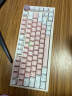 本手机械键盘女生粉色有线键盘无线蓝牙三模高颜值Gasket软弹结构台式笔记本平板电脑游戏打字办公键盘 郁金香白粉（红轴-混光）三模版+Gasket结构 实拍图