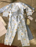 舒贝怡婴儿衣服内衣套装儿童睡衣宝宝薄空调家居服纯棉对开秋衣粉110 实拍图