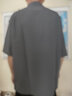 西域骆驼（VANCAMEL）短袖衬衫男夏季港风帅气男士宽松外套百搭休闲男装衬衣 深灰 L 实拍图