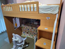 韩穆交错式上下床高低错位型上下铺书桌衣柜子母床双层儿童床上床下桌 1500*1900mm 衣柜床+床垫 实拍图