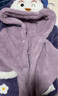 多妙屋儿童睡袍女童睡衣珊瑚绒秋冬加绒法兰绒家居服 99089紫色 150cm 实拍图