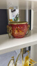 姜铜匠【故宫狮耳缸】铜聚宝盆工艺品办公室客厅玄关家居招财故宫缸摆件 【中号聚宝盆】橙红色L13*H9.5cm 实拍图