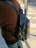 袋鼠（KANGAROO）真皮背包女2024新款时尚百搭女双肩包大容量旅行包潮 黑色 晒单实拍图