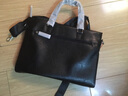 稻草人男士商务公文包休闲横款潮流大容量旅行软手提包轻便出差电脑包 黑色 13.1英寸 实拍图