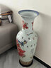 垚罄 陶瓷粉彩落地大花瓶客厅工艺品摆件花艺 1米大花瓶酒店企业 花开富贵 朵花 90cm单根 配底座 实拍图