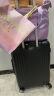 梵地亚行李箱男24英寸万向轮拉杆箱大容量旅行箱飞机密码箱女皮箱子黑色 实拍图