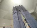 贵迎男士户外宽松休闲工装裤纯棉加肥加大码运动长裤松紧腰直筒肥佬裤 深灰色 XL(2尺5-2尺6) 实拍图