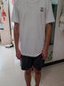 361°运动套装男夏季跑步短袖基础舒适速干健身训练衣服 【男款】本白/超级黑 S 实拍图