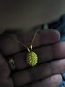 中国黄金（CHINA GOLD） 黄金项链女士足金榴莲吊坠送女友妈妈 【大果】足金吊坠/约0.93g+s925项链 实拍图