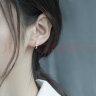 YYEU 2023新款S925银耳环女设计感冷淡风小众圆圈耳扣新潮百搭气质 扭曲银耳圈一对 晒单实拍图