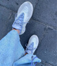 adidas OZELIA经典复古厚底增高老爹鞋男女阿迪达斯官方三叶草   白/米白/灰 ID1122   38.5 实拍图