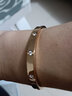 BOGAZY手镯女玫瑰金彩金手饰时尚饰品情侣款手环定制刻字送女友生日礼物 玫瑰金色均码（体重60kg左右） 实拍图