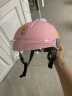 永久（FOREVER）儿童头盔可爱卡通夏季防雨男女轻便半覆式助力车安全帽 粉色 实拍图