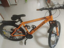 凤凰（Phoenix）全轴承山地自行车学生成人男女禧玛诺变速碟刹越野赛车青少年单车 橙色/三刀/线碟/铝合金车架 26英寸（身高160-180左右） 21速禧玛诺变速+可锁死前叉 实拍图