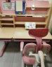 读书郎儿童学习书桌椅套装多功能可升降中小学生桌椅子写字家用课桌 1.2米楹木桌+四层容量+追背椅 粉 实拍图