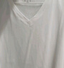 森马（Semir）[凉感T]短袖T恤女修身V领正肩简约24抗菌夏装纯色 本白10102-V领 M 实拍图