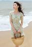 独束大码女装【长短双版】浪漫法式碎花连衣裙夏新款印花清新裙子 清新薄荷 XL (尺码：3) 实拍图