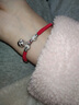 Qlady情人节礼物红绳925银铃铛手链女情侣手链一对男女银饰编织手绳 红色铃铛+魅蓝礼盒 实拍图