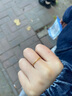 六福珠宝七夕礼物 足金初心黄金戒指实心素圈闭口戒计价 13号-约1.17克 实拍图