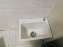 牧兮 高脚洗拖把池 加高拖布池陶瓷墩布池家用阳台小号地拖盆侧排四脚 T6(小尺寸)：39x31cm 配件：排水管+入墙水龙头 实拍图
