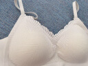SE无痕内衣女薄款舒适睡眠无钢圈文胸小胸聚拢胸罩缎面蕾丝性感吊带 象牙白 L （75ABC/80A）95-110斤 实拍图