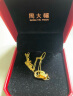 周大福 双环黄金项链吊坠套链(工费560)40cm约4.9g F217317 实拍图