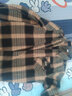 花岚娜纯棉春秋冬新款宽松显瘦格子衬衫女外搭洋气加绒衬衣春装百搭上衣 黑色 有袋盖 4XL 建议135-150斤 实拍图